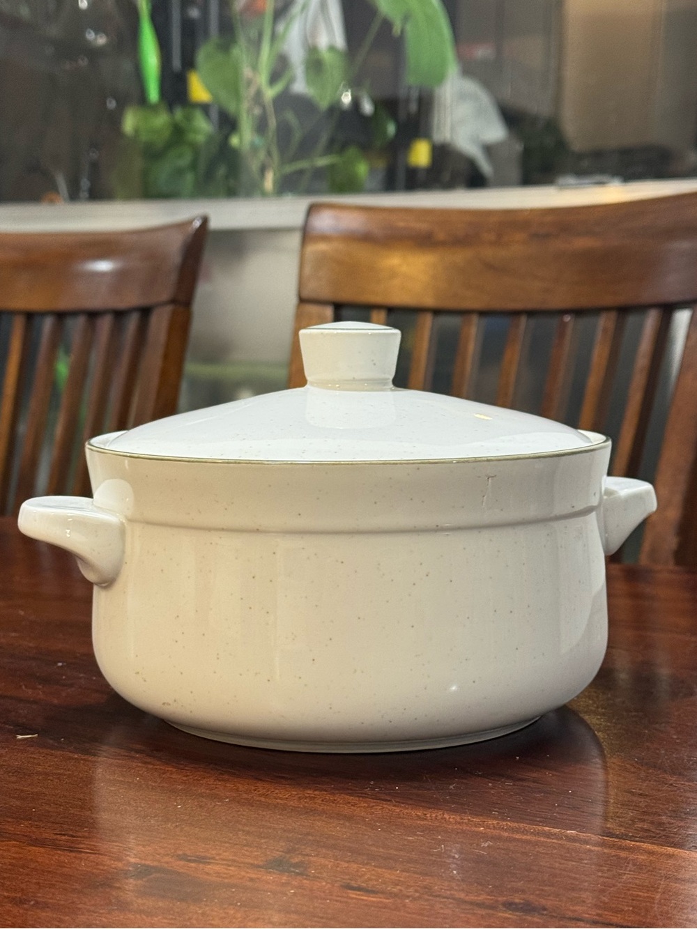 Royal Prestige Japan Cream Ceramic Covered Casserole Dish - Classic Home Kitchen